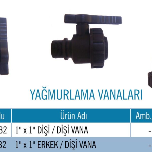 YAĞMURLAMA VANALAR
